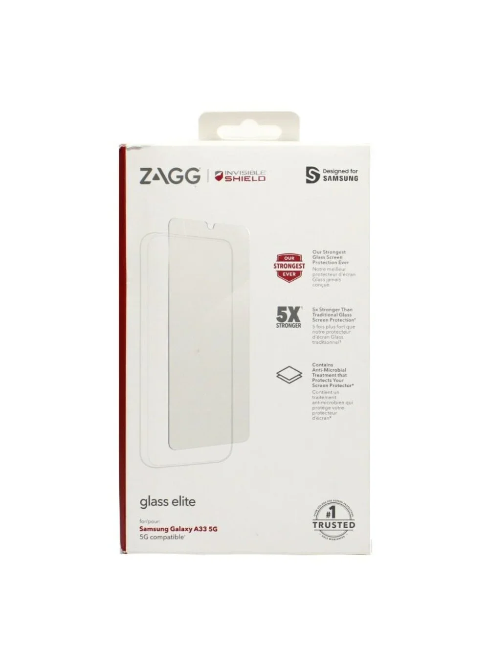 ZAGG InvisibleShield Glass Elite Screen Protector for Samsung GA33 5G 5X Shatter